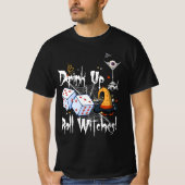 Bunco Dice Halloween Trinken und Roll Hexen Gam T-Shirt (Vorderseite)