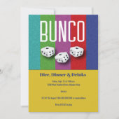 Bunco Dice Retro Party Einladung (Vorderseite)