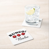 Bunco Dice Sixes Bunco Babe Rechteckiger Pappuntersetzer (Vor Ort)
