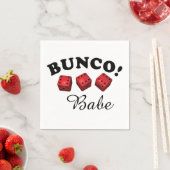 Bunco Dice und Babe Text Serviette (Beispiel)