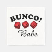 Bunco Dice und Babe Text Serviette (Vorderseite)
