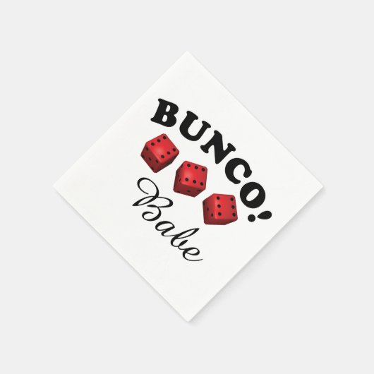 Bunco Dice und Babe Text Serviette (Ecke)