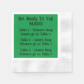 Bunco Directions Napkin in Green Serviette (Vorderseite)