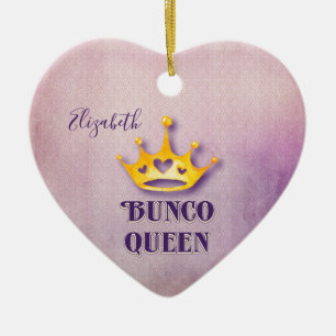Bunco Elegant Queen Monogram Friend Crown Keramik Ornament