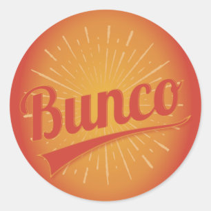 Bunco Explosion Runder Aufkleber