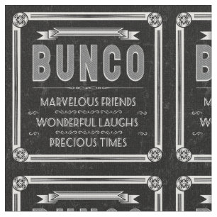 Bunco Fabric - Vintage Typografie Stoff