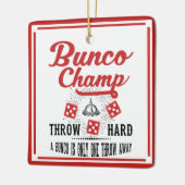 Bunco Feiertags-Verzierung - Champion Keramikornament (Links)
