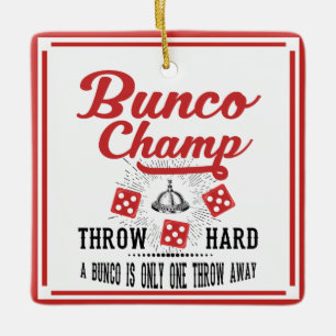 Bunco-Feiertagsornament - Champ Keramikornament