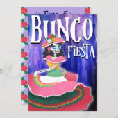 Bunco Fiesta Party Cinco de Mayo Einladung (Vorne/Hinten)