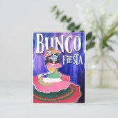 Bunco Fiesta Party Einladung Day of the Dead Postkarte (Stehend Vorderseite)