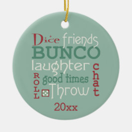 Bunco frohe Weihnacht-Freunde Keramik Ornament