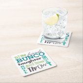 Bunco Fun Girls Night Out Party Rechteckiger Pappuntersetzer (Vor Ort)