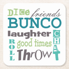 Bunco Fun Girls Night Out Party Rechteckiger Pappuntersetzer