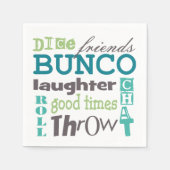 Bunco Fun TYpography Words Serviette (Vorderseite)