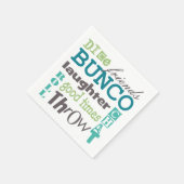 Bunco Fun TYpography Words Serviette (Ecke)