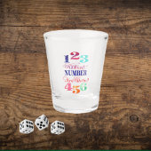 Bunco Funny, auf welcher Zahl sind wir? Schnapsglas