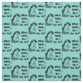 Bunco Funny Blue Retro Welchen Tisch gehe ich hin? Stoff (Muster)