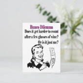 Bunco - Funny Dilema Postkarte (Stehend Vorderseite)