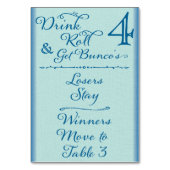 Bunco Funny Drink & Roll Table Card #4 von 4 Tischnummer (Vorderseite)