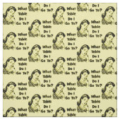 Bunco Funny Retro Welchen Tisch gehe ich hin? Stoff (Muster)