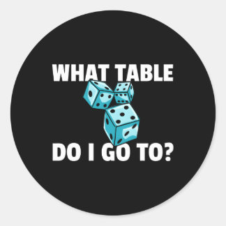 Bunco für Bunco-Spieler Runder Aufkleber