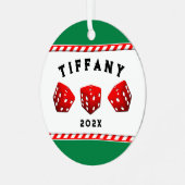 Bunco Game Collectible Ornament Aus Metall (Vorderseite links)