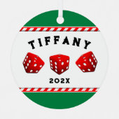 Bunco Game Collectible Ornament Aus Metall (Vorderseite)