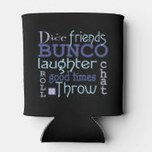 Bunco Game Night Blue & Lila Modern Diverse Dosenkühler (Rückseite)