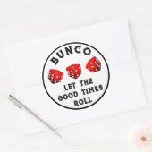 Bunco Game Night Classic Round Sticker (Umschlag)
