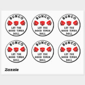 Bunco Game Night Classic Round Sticker (Blatt)