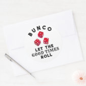 Bunco Game Night Classic Round Sticker (Umschlag)