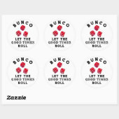 Bunco Game Night Classic Round Sticker (Blatt)