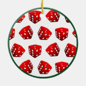 Bunco Game Night Classic Round Sticker Keramik Ornament (Hinten)