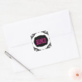 Bunco Game Night Pink Modern Bold Quadratischer Aufkleber (Umschlag)