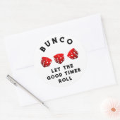Bunco Game Night Runder Aufkleber (Umschlag)