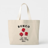 Bunco Game Night Toto Bag Jumbo Stoffbeutel (Rückseite)