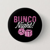 Bunco-Gastgeschenke Bunco Night Pink Dice Taste Button (Vorderseite)