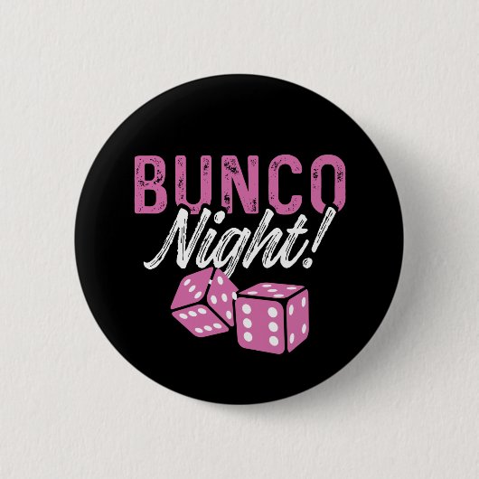 Bunco-Gastgeschenke Bunco Night Pink Dice Taste Button (Vorderseite)