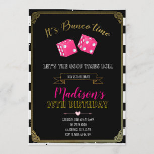 Bunco Geburtstagsfeier Einladung