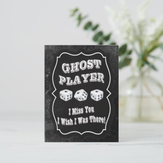 Bunco Ghost Player Postkarte (Stehend Vorderseite)