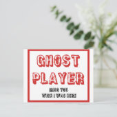 Bunco-Ghost-Spieler Postkarte (Stehend Vorderseite)
