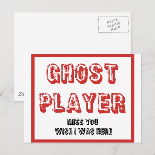 Bunco-Ghost-Spieler Postkarte (Vorne/Hinten)