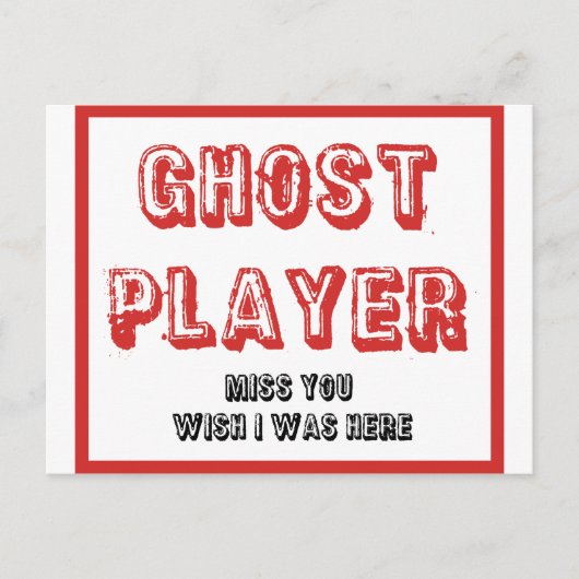 Bunco-Ghost-Spieler Postkarte (Vorderseite)