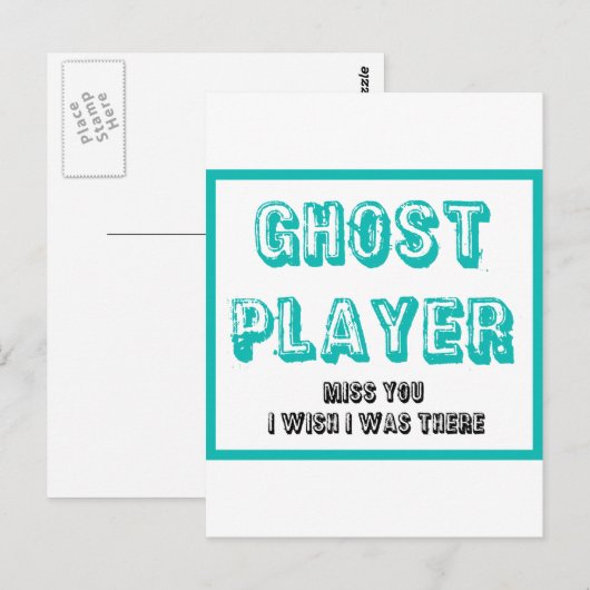 Bunco-Ghost-Spieler Postkarte (Vorne/Hinten)