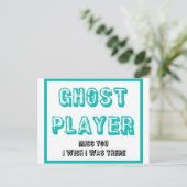 Bunco-Ghost-Spieler Postkarte (Stehend Vorderseite)