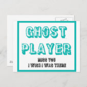 Bunco-Ghost-Spieler Postkarte (Vorne/Hinten)