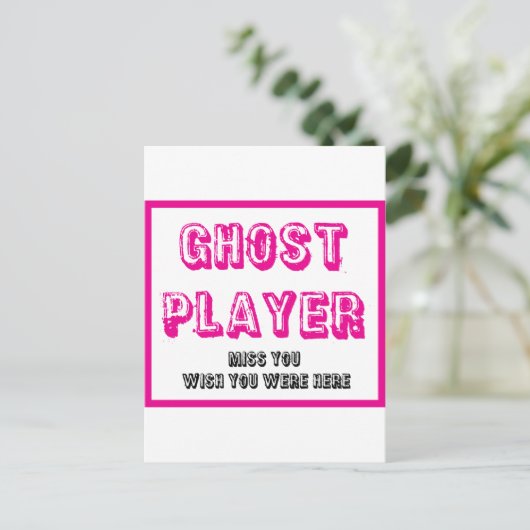 Bunco-Ghost-Spieler Postkarte (Stehend Vorderseite)