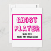 Bunco-Ghost-Spieler Postkarte (Vorne/Hinten)
