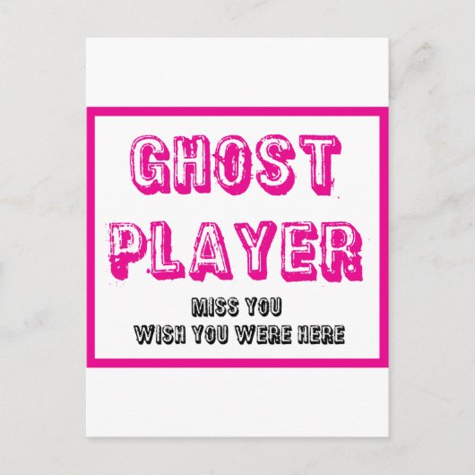 Bunco-Ghost-Spieler Postkarte (Vorderseite)