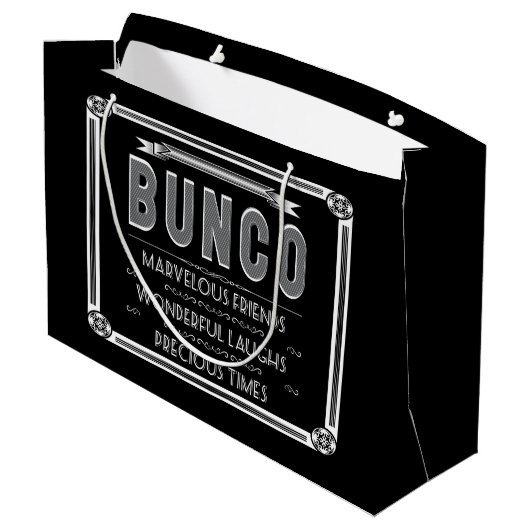 Bunco Gift Bag Große Geschenktüte (Rückseite Schrägansicht)